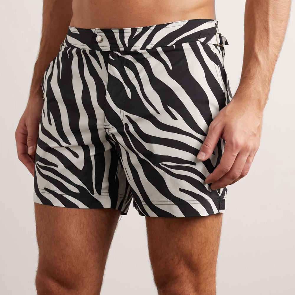 SOLD - TOM FORD Zeba-Print Swim Shorts NWT